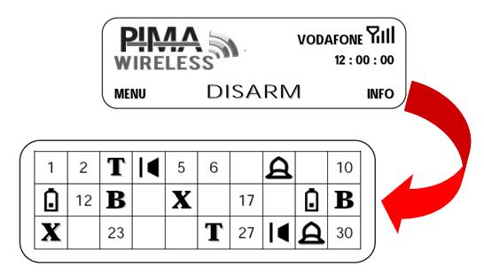 Info screen